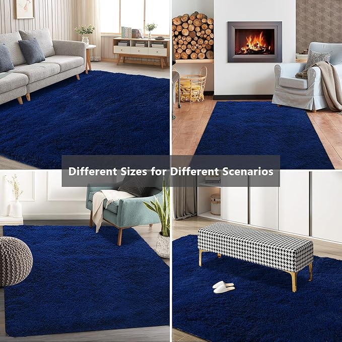 Shag Area Rugs for Bedroom Living Room, 4X6 Ultra Soft Fluffy Area Rugs for Dorm - Image 7