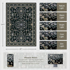 Area Rugs 9x12 Living Room Rug: Washable Rug Soft Vintage Boho Medallion Carpet - Image 2