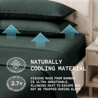 TRUE BAMBOO Sheets Set King Size - Silky Soft & Cooling - Dark Gray