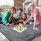 10X14 Large Shag Area Rugs for Living Room Bedroom, Big Soft Purple Fluffy Rug - Image 2