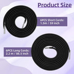 12 Pack Replacement Cord for Zero Gravity Chair, Black
