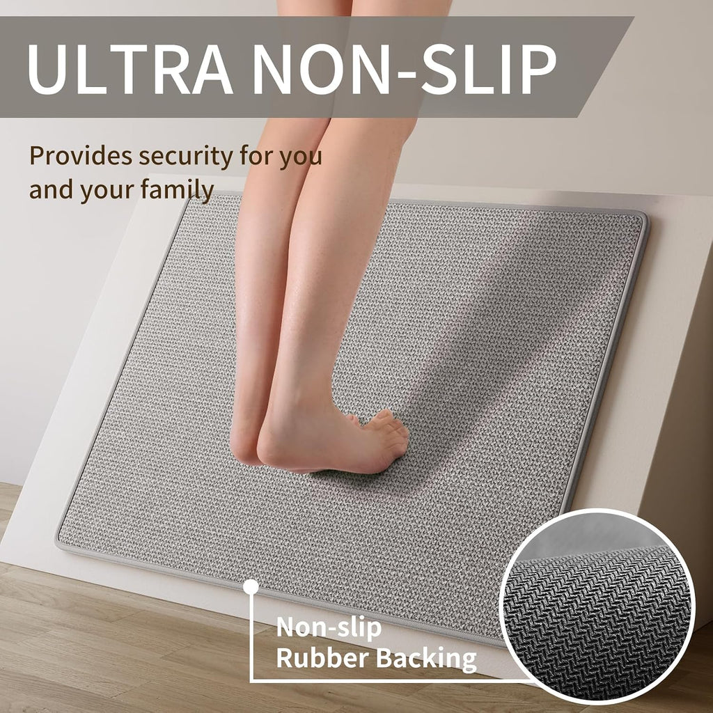 YDKGL Kitchen Rugs Kitchen Mats for Floor Non Slip Washable Gray 17"x30"