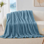 BEDELITE Fleece Blue Throw Blanket - Image 8