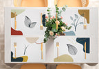 Modern Table Placemats Set of 4 Abstract Leaf Place Mats Colorful Table Mat