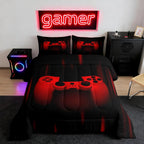 Feelyou Boys Construction Bedding Set Full Size Comforter for Kids Tractor Trucks Comforter Set Toddler Room Decor Car Bed Cartoon Excavator Quilted with 2 Pillow Cases