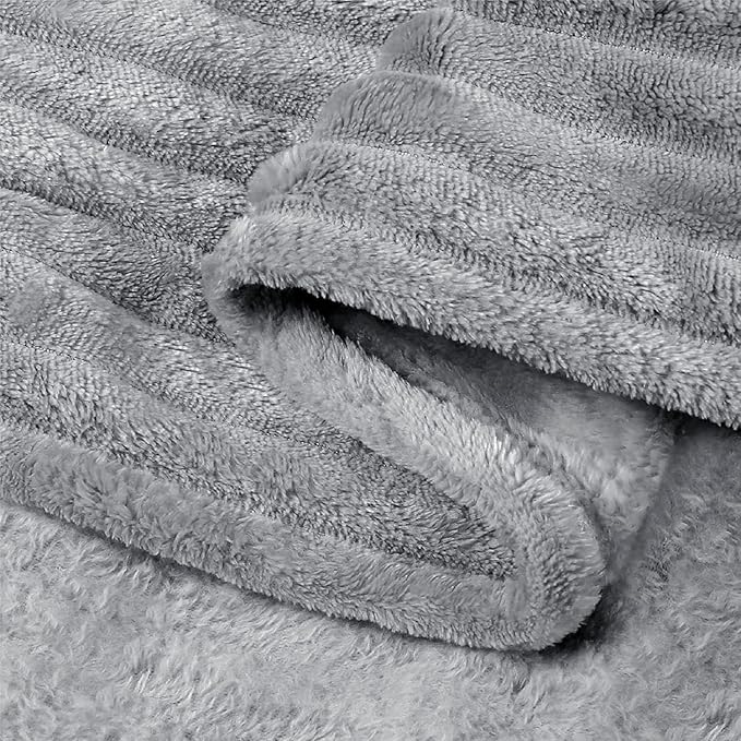 BEDELITE Fleece Throw Blanket for Couch – 3D Ribbed Jacquard Soft and Warm - Image 6