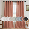 H.VERSAILTEX Linen Curtains Home Decorative Nickel Grommet Semi Sheer Curtains by HVERSAILTEX