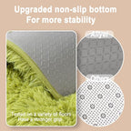Soft Runner Rugs for Bedroom Hallways, 2x4 Grass Green Fluffy Shag Throw Area - Image 2