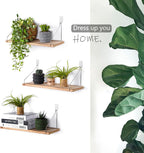 Floating Wall Shelves, Rustic Wood Wall Mounted Shelf Set of 3