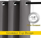 NICETOWN Bedroom Blackout Curtains Panels - Image 2
