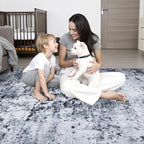 10x14 Area Rug Living Room Rug: Washable Modern Abstract Soft Thin Rug Indoor - Image 8