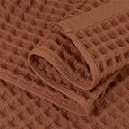 Waffle Bath Towels Set of 2 (Rust) - Fall Bathroom Decor, Large 31” x 62”