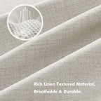 MIULEE 100% Blackout Linen Curtains - Image 3