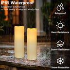 14" x 4" Large Outdoor Waterproof Candles with Timer Remote, 4 Pack