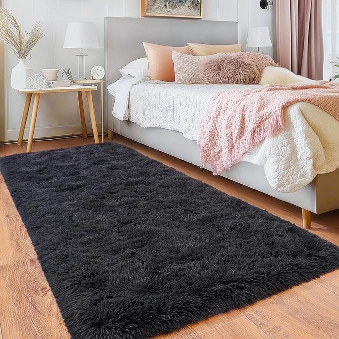 Runner Rugs for Bedroom, 2x6 Fluffy Throw Area Rug Non Slip for Bedside Dorm - Image 2