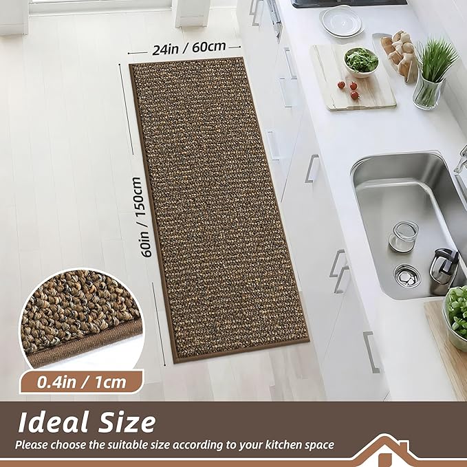 BEQHAUSE Kitchen Runner Rugs 24"x60", Non-Slip Kitchen Mats - Image 2