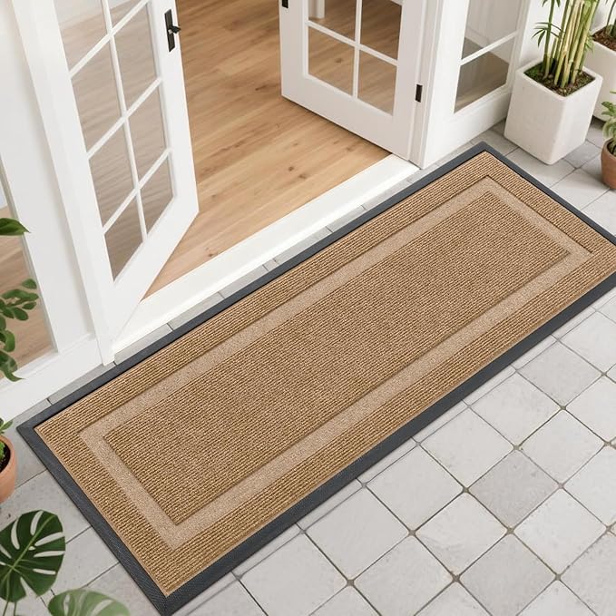 OLANLY Front Door Mat Indoor Outdoor Entrance, Waterproof All-Season, by OLANLY