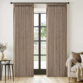 MIULEE Pinch Pleated Thick Linen Curtains 96 Inches Long 2 Panels by MIULEE