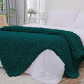 Bigacogo Chunky Knit Throw Blanket by Bigacogo