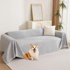 MYSKY HOME Chenille Sofa Cover for Dogs Cats Light Gery Couch Cover by MYSKYHOME
