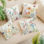 ONFAON Spring Summer Pillow Covers 20x20 Set of 4, Floral Seasonal Summer - Image 5