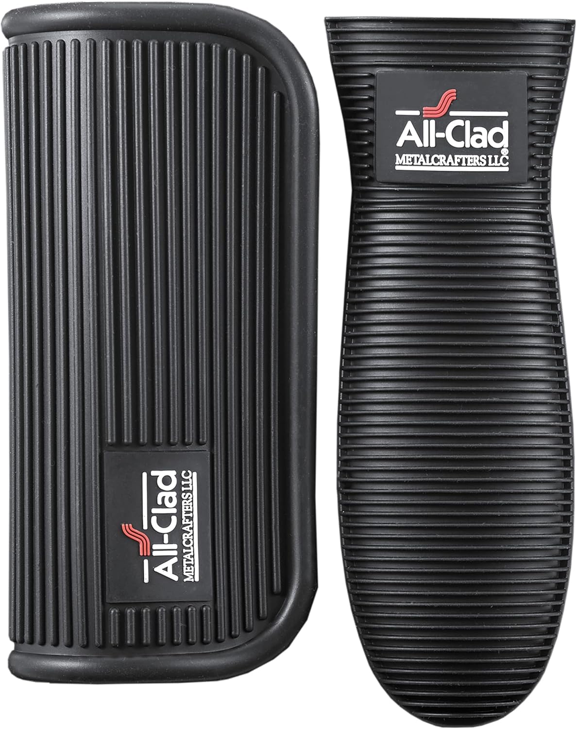 All-Clad Professional Silicone Grip Set, 500°F Heat Resistance, Black/Grey, 2pc
