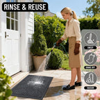 OLANLY Front Door Mat Outside Entrance 47x23, Heavy Duty Sturdy Natural Rubber - Image 7