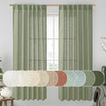 LAMIT Sage Green 72 inch Linen Curtains by LAMIT