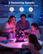 Jellyfish Lamp for Sleep Anxiety Calming Night Light for Bedroom(Black)