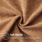 MIULEE Pack of 2 Brown Throw Pillow Covers 20x20 Inch Soft Chenille Pillow - Image 2