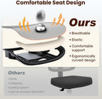 Ergonomic Office Chair, Mesh Computer Desk Chairs with BIFMA X5.1 Certified, Adjustable Lumbar Support, 3D Arm, Tilt Back, Wide Seat, Comfy Swivel Work Task Chair for Company and Home (Dawn Grey)