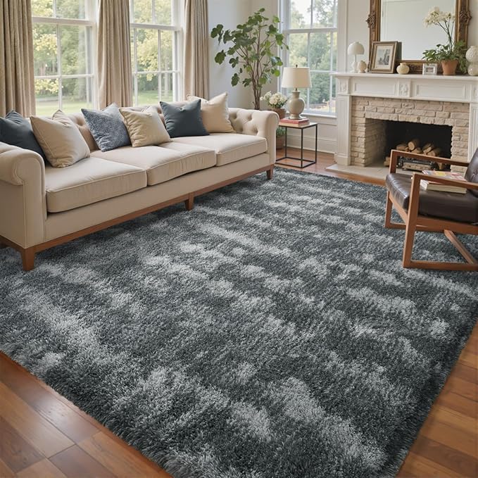 8x10 Ft Extra Large Shag Rugs for Living Room, Tie Dyed Ultra Soft Fluffy Furry - Image 3