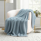 EVERGRACEHOME Chunky Chenille Knit Throw Blanket by EVERGRACEHOME