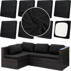 8Pcs Outdoor Cushion Covers, Patio Cushion Covers, Stretch Elastic Slipcovers by dreahoteztil