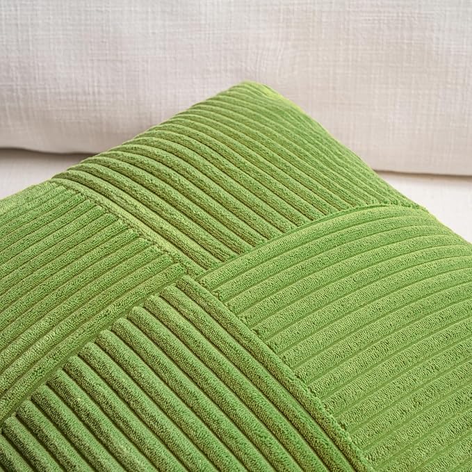 Fancy Homi Set of 2 Lime Green Decorative Throw Pillow Covers 22x22 Inch - Image 3