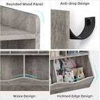 IDEALHOUSE Toy Bookshelf and Bookcase, Multi Shelf with Cubby Organizer Cabinet for Storage Books and Toys, for Bedroom, Playroom, Hallway