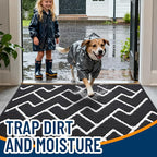 OLANLY Front Door Mat, Non-Slip Rubber Backing, Dirt Resistant and Absorbent - Image 2