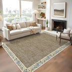 GarveeHome 4x6 Area Rugs for Bedroom Living Room Machine Washable Rugs Floral by GarveeHome