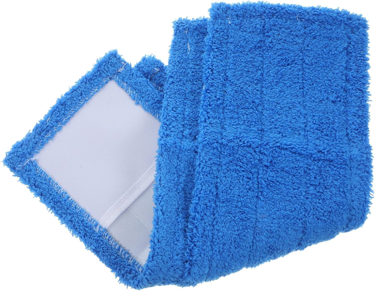 Beavorty 2Pcs Reusable Coral Fleece Mop Pads Durable Floor Mop Head Replacement for Home and Commercial Cleaning Machine Washable Cleaning Mop Cover for Hardwood and Tile Surfaces
