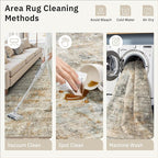 9x12 Area Rugs for Living Room, Non-Slip Machine Washable Vintage Rugs - Image 9