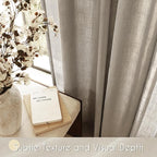 Taupe Linen Curtains 108 inches Long - Image 3