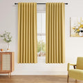 Guken 100% Blackout Curtains 63 Inch Length 2 Panels Set by Guken