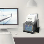 Delifox Inclined File Organizer for Desk, 5-Section Vertical File Holder