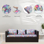 8Pcs Stretch Patio Cushion Covers, Outdoor Couch Covers Replacement, Outdoor - Image 3