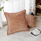 HPUK Fall Chenille Soft Throw Pillow Covers 18x18 Set of 2, Accent Cushion - Image 3