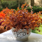 Grunyia Artificial Fall Flower- 12 PCS Bundles Fake Plants UV Resistant No Fade Faux Plastic Greenery Fall Flowers Garden Porch Patio Decoration Thanksgiving