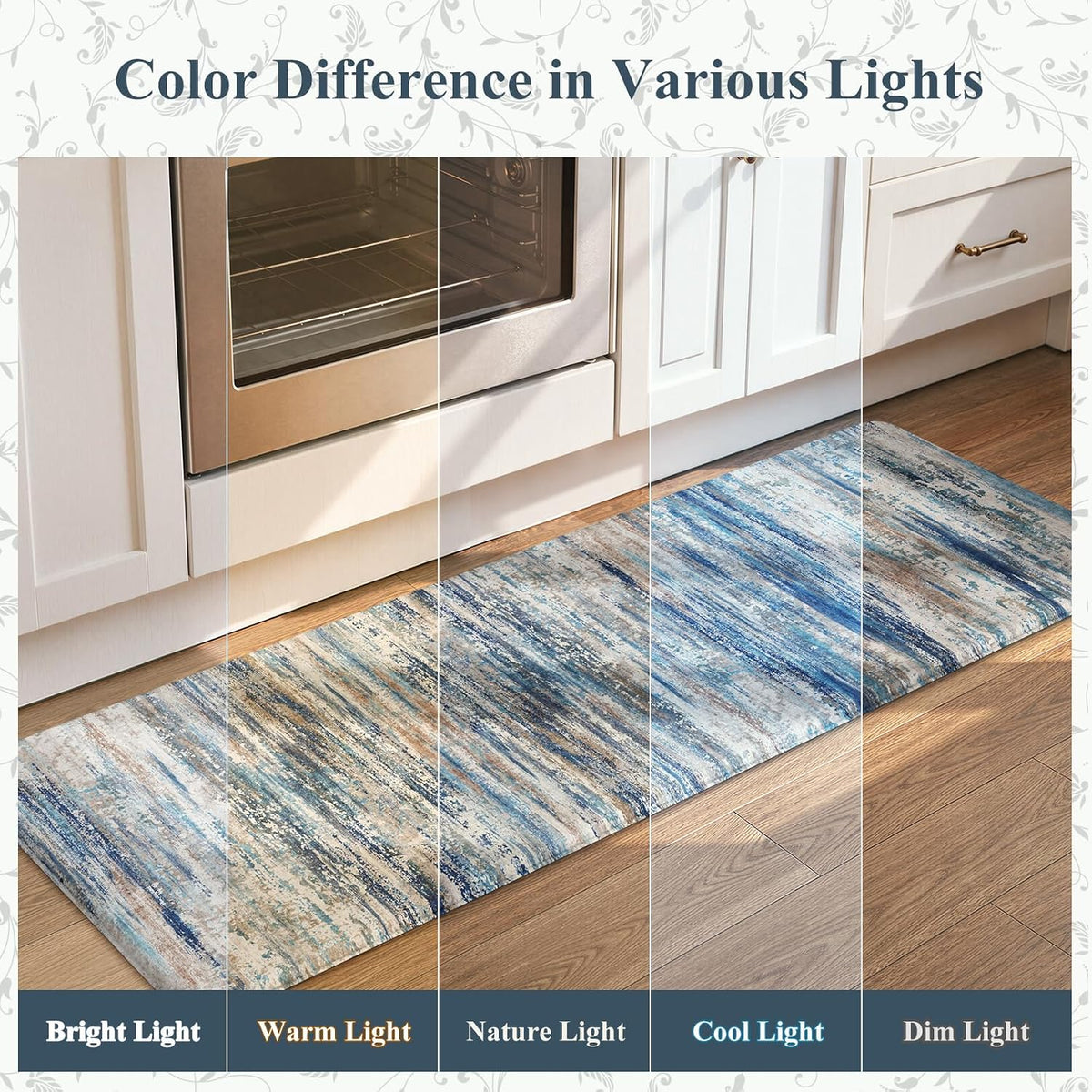 KIMODE Christmas Anti Fatigue Kitchen Mats for Floor,Farmhouse Kitchen Rugs