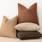 Foindtower Decorative Textured Boucle Throw Pillow Cover 26x26 Burnt Orange