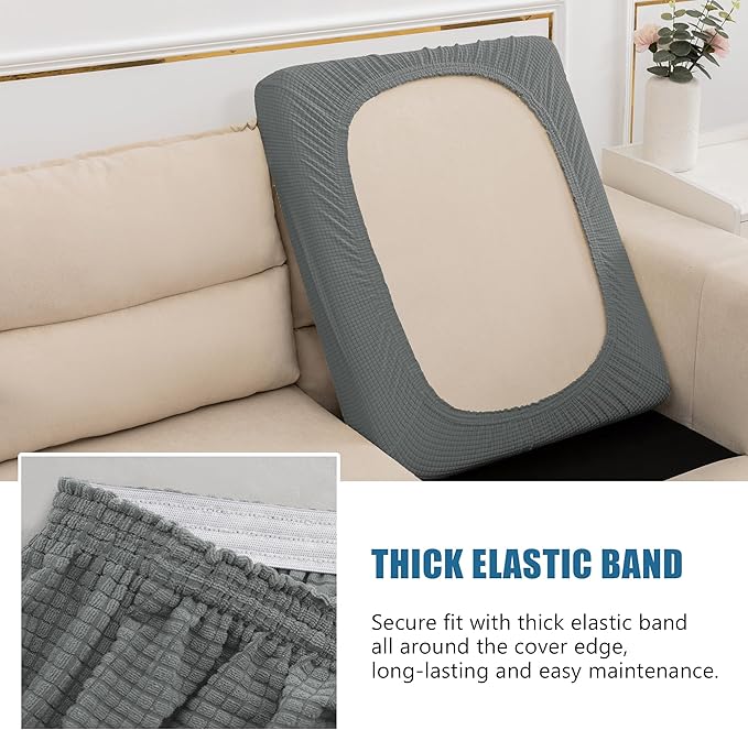 Couch Seat Cushion Covers, Stretch Sofa Cushion Protector Couch Cover - Image 4