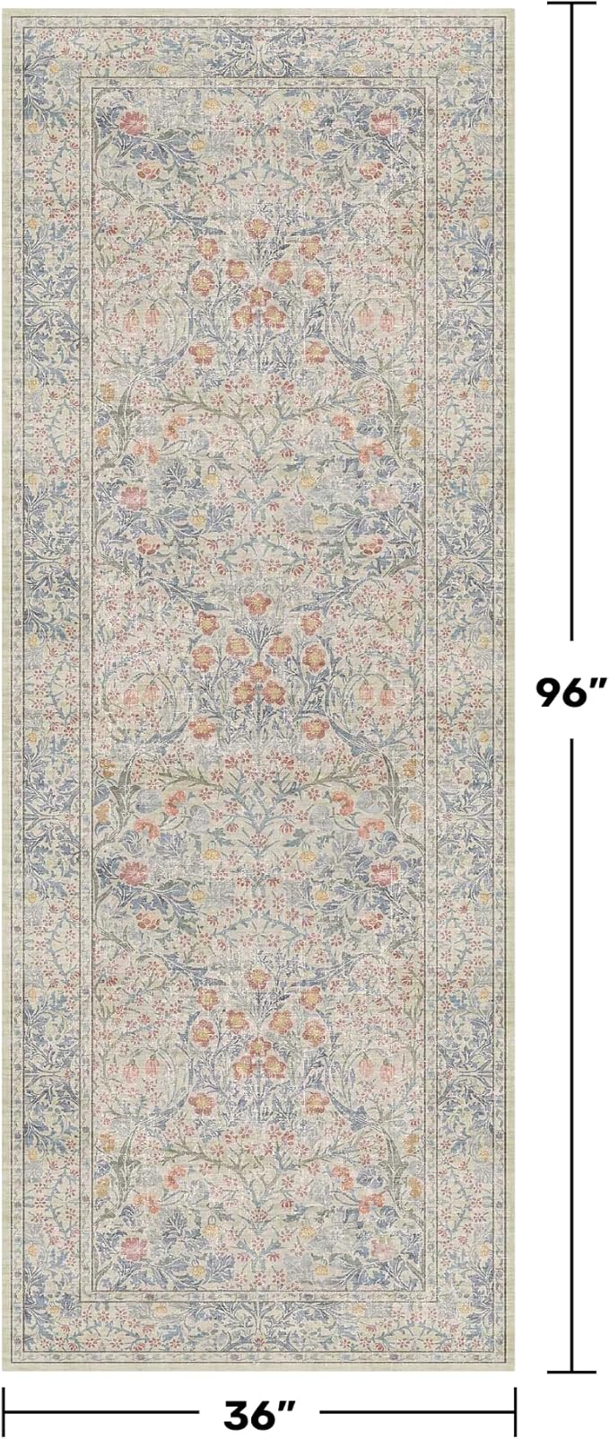 Hazo Haus Floral 3x8 Wide Hallway Runner - Image 2